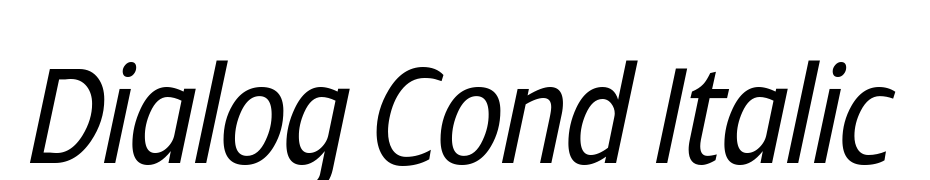 Dialog Cond Italic Font Download Free